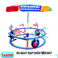 Đu quay Mâm quay - Model Đu quay đạp chân trên ray