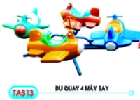 Đu quay Mâm quay - Model Đu quay 4 máy bay