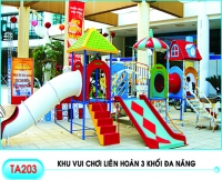 Khu vui chơi liên hoàn - Model Khu chơi liên hoàn 3 khối đa năng